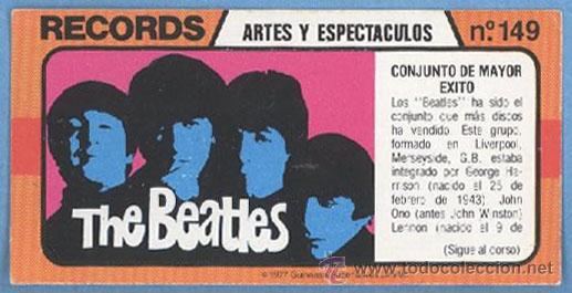 Coleccionismo cromos antiguos: The Beatles - Records - BIMBO - Foto 1
