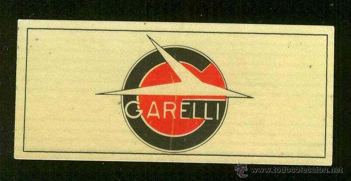 Collezionismo Figurine antiche: CROMOS CANO. GARELLI PEGATINA MARCAS DE MOTOS Y COCHES N&ordm; 165 SIN PEGAR
