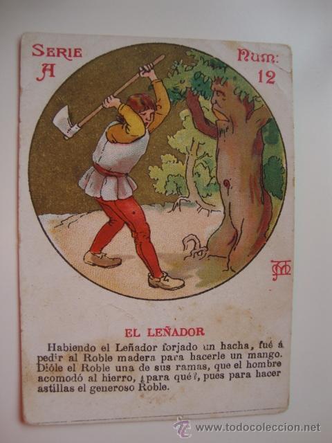 Sammeln alte Sammelbilder: ANTIGUO CROMO COLECCION CHOCOLATES AMATLLER SERIE A N&ordm; 12 EL LE&Ntilde;ADOR