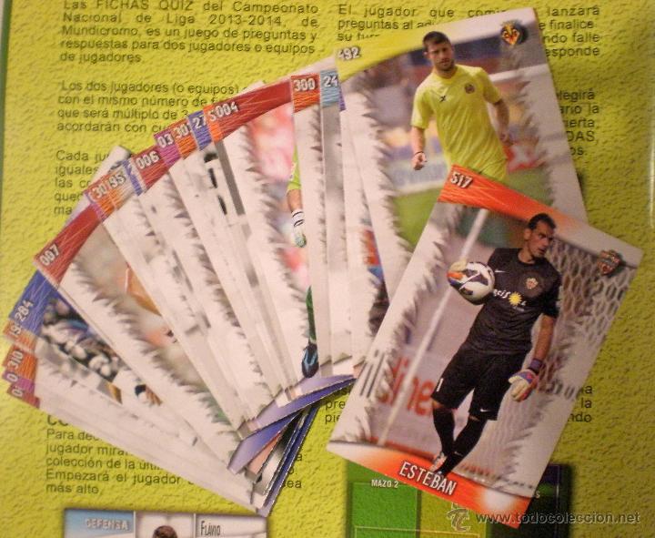 Coleccionismo Cromos antiguos: 44 FICHAS DIFERENTES QUIZ LIGA 2014, 20&ordf; EDICI&Oacute;N + TABLERO E INSTRUCCIONES DE JUEGO. MUNDI CROMO.