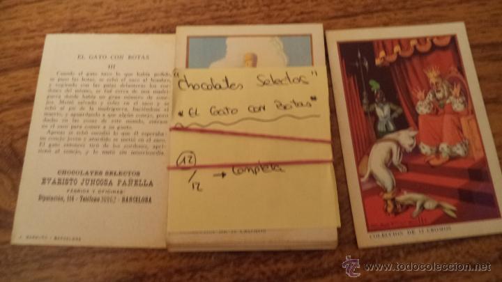 Coleccionismo cromos antiguos: chocolate evaristo juncosa coleccion el gato con botas completa - Foto 1