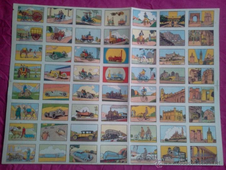 Coleccionismo cromos antiguos: Plancha de 56 cromos antiguos. Diferentes temas