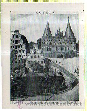Coleccionismo Cromos antiguos: ALBUM DEL CUPON PENINSULAR  1932. SERIE 78. L&Uuml;BECK. PUERTA DEHOLSTENTOR. N&Uacute;M. 3.