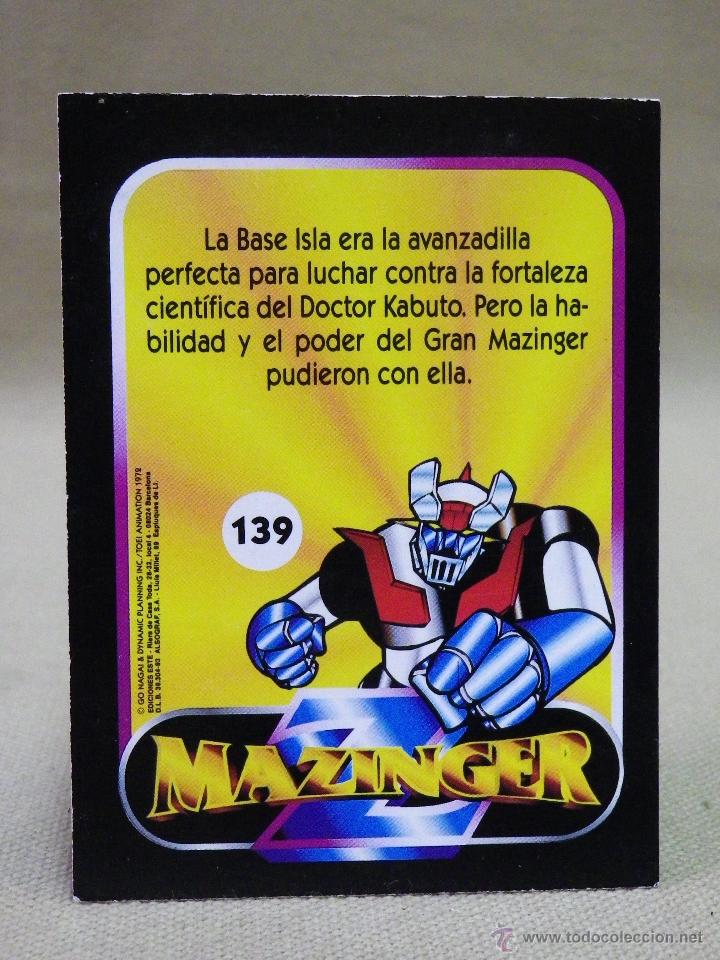 Coleccionismo cromos antiguos: CROMO MAZINGER, EDICIONES ESTE, N&ordm; 139, NUNCA PEGADO - Foto 2