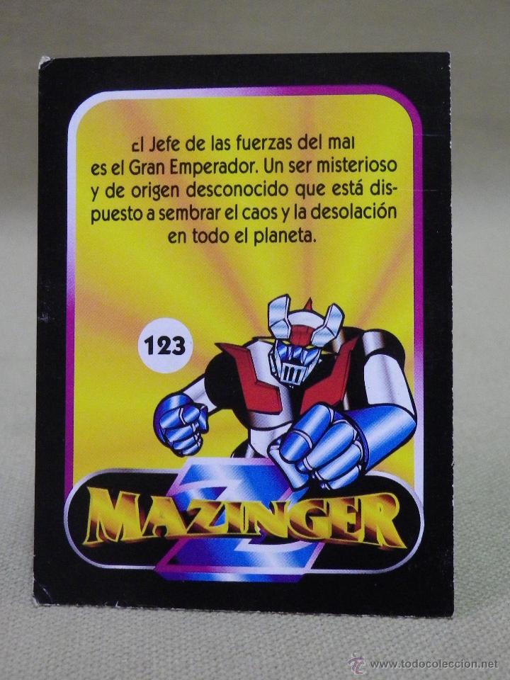 Coleccionismo cromos antiguos: CROMO MAZINGER, EDICIONES ESTE, N&ordm; 123, NUNCA PEGADO - Foto 2