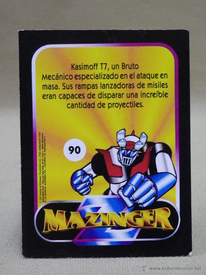 Coleccionismo cromos antiguos: CROMO MAZINGER, EDICIONES ESTE, N&ordm; 90, NUNCA PEGADO - Foto 2