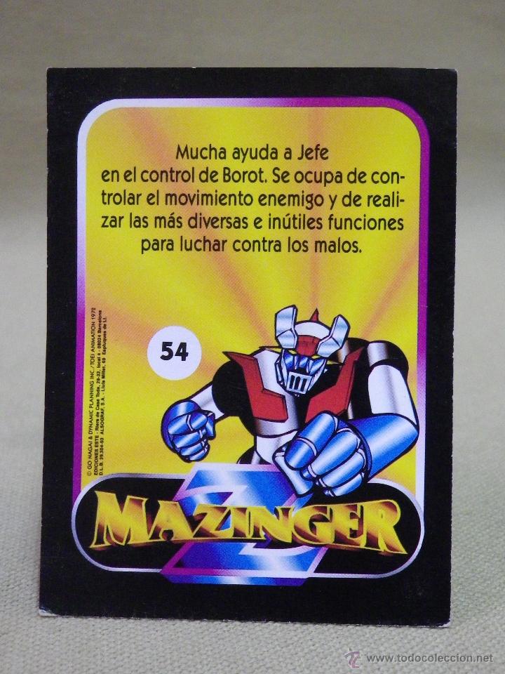 Coleccionismo cromos antiguos: CROMO MAZINGER, EDICIONES ESTE, N&ordm; 54, NUNCA PEGADO - Foto 2