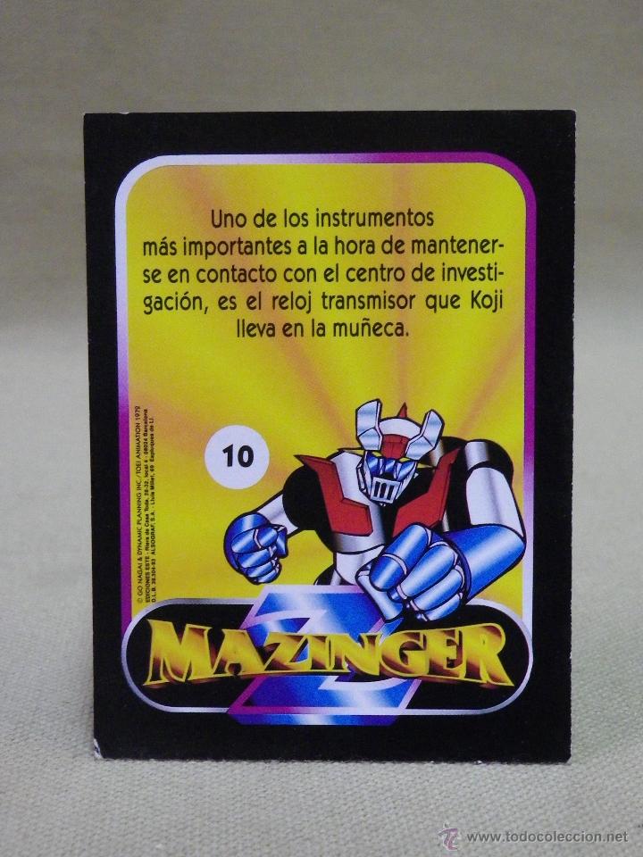 Coleccionismo cromos antiguos: CROMO MAZINGER, EDICIONES ESTE, N&ordm; 10, NUNCA PEGADO - Foto 2