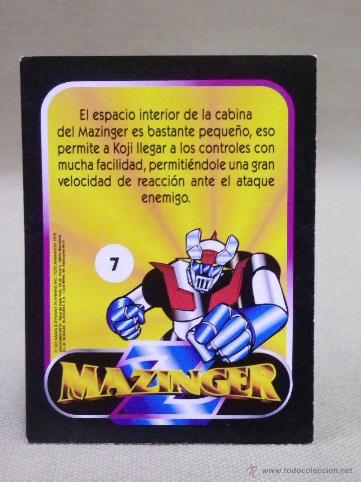 Coleccionismo cromos antiguos: CROMO MAZINGER, EDICIONES ESTE, N&ordm; 7, NUNCA PEGADO - Foto 2