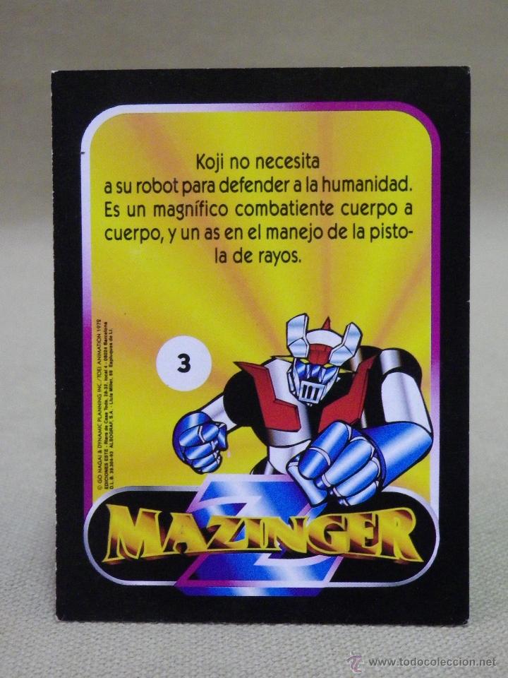 Coleccionismo cromos antiguos: CROMO MAZINGER, EDICIONES ESTE, N&ordm; 3, NUNCA PEGADO - Foto 2