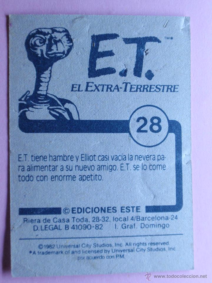 Coleccionismo cromos antiguos: CROMO - ET EL EXTRA-TERRESTRE - EDICIONES ESTE- N&ordm; 28 - 1982.- - Foto 2