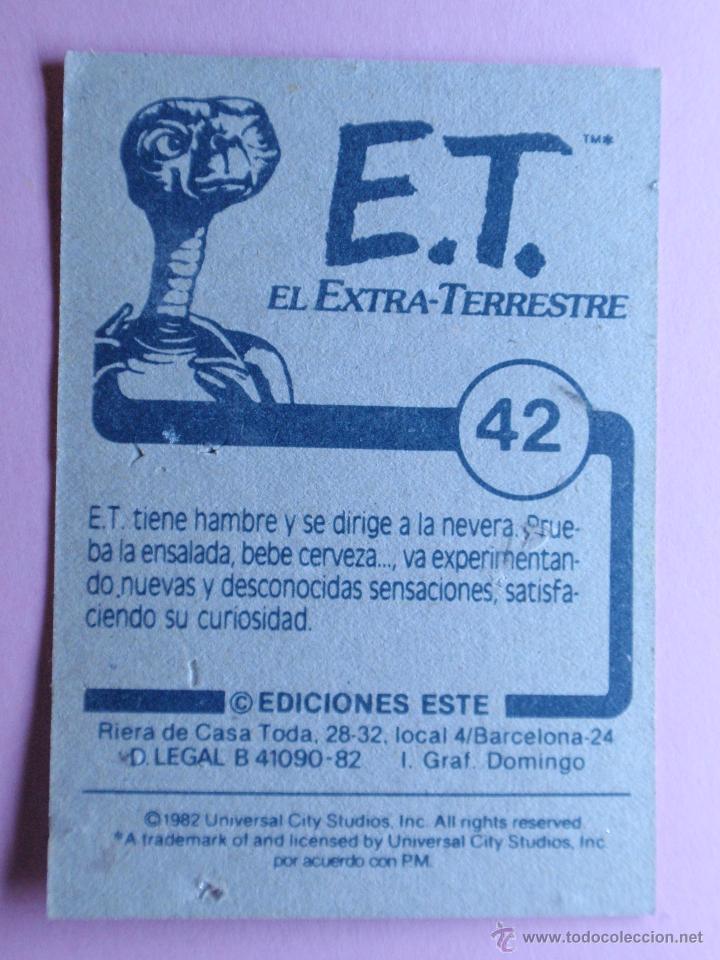 Coleccionismo cromos antiguos: CROMO - ET EL EXTRA-TERRESTRE - EDICIONES ESTE- N&ordm; 42 - 1982.- - Foto 2