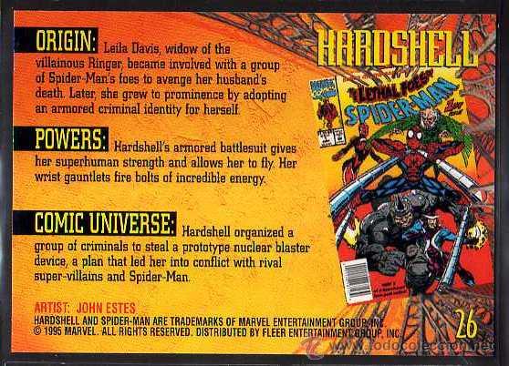 Coleccionismo cromos antiguos: Cromo . Marvel 1995. Fleer Ultra Spider-Man. Hardshell. n&ordm; 26 - Foto 2