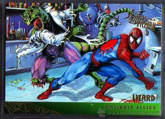 Coleccionismo cromos antiguos: Cromo . Marvel 1995. Fleer Ultra Spider-Man. Lizard. n &ordm; 131 - Foto 1