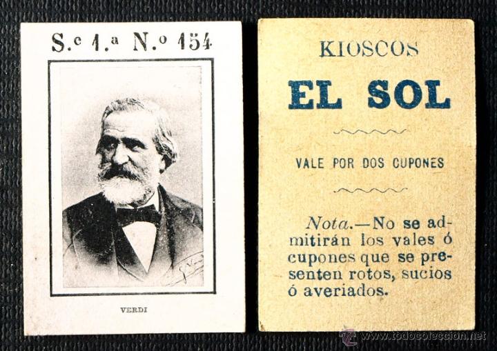 Coleccionismo cromos antiguos: CROMO DE VERDI- SERIE 1&ordf; N&ordm; 154 - KIOSCOS EL SOL - MEDIADOS DEL SIGLO XX -