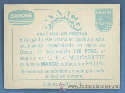 Coleccionismo cromos antiguos: Marco - Vale de 125 ptas - Philips - DANONE &iexcl;Impecable! - Foto 2