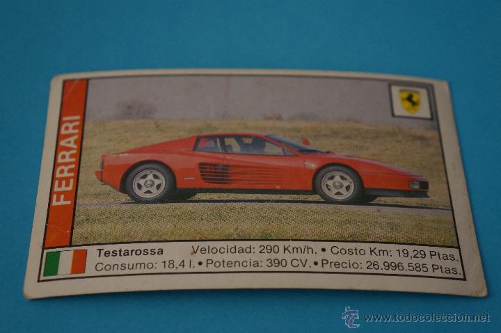 Coleccionismo cromos antiguos: CROMO DE:COCHES,FERRARI,(DESPEGADO),N&ordm;49,DEL ALBUM,COCHES 89,A&Ntilde;O 1988,DE CUSC&Oacute;