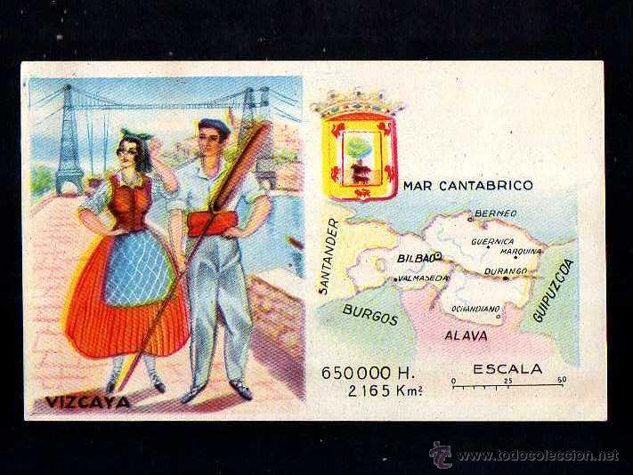 Coleccionismo cromos antiguos: Cromo Geregumil. Vizcaya - Foto 1