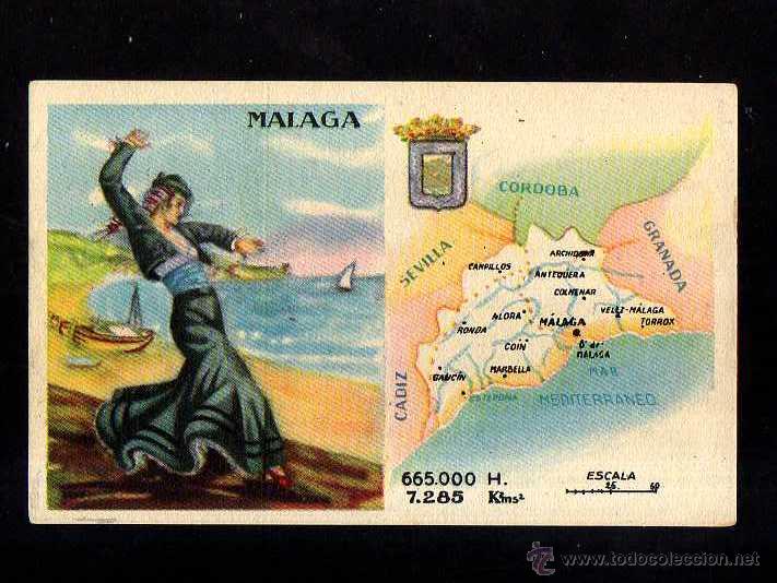 Coleccionismo cromos antiguos: Cromo Geregumil. Malaga - Foto 1