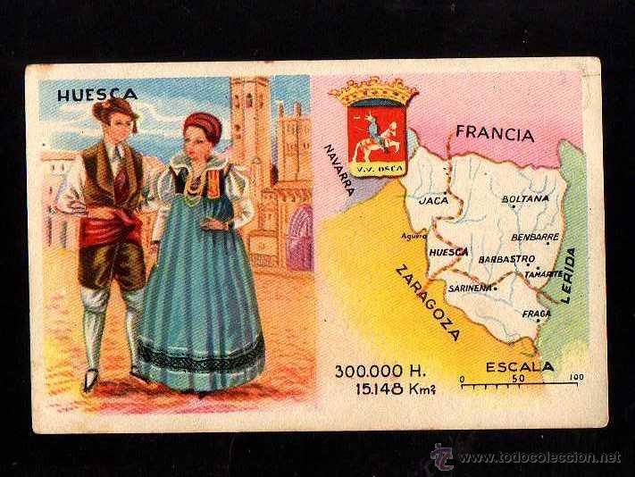 Coleccionismo cromos antiguos: Cromo Geregumil. Huesca - Foto 1