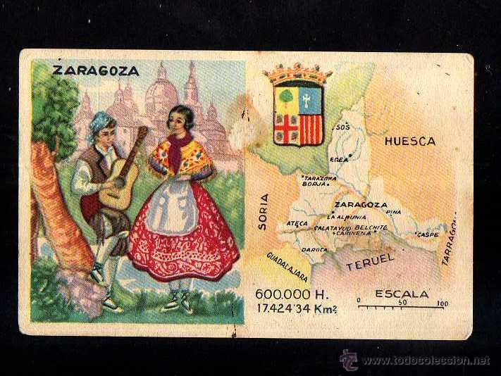 Coleccionismo cromos antiguos: Cromo Geregumil. Zaragoza - Foto 1
