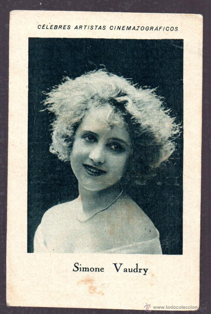 Colecionismo Cromos antigos: CHOCOLATE E JUNCOSA CELEBRES ARTISTAS CINEMATOGRAFICOS SIMONE VAUDRY SERIE D N&ordm; 5