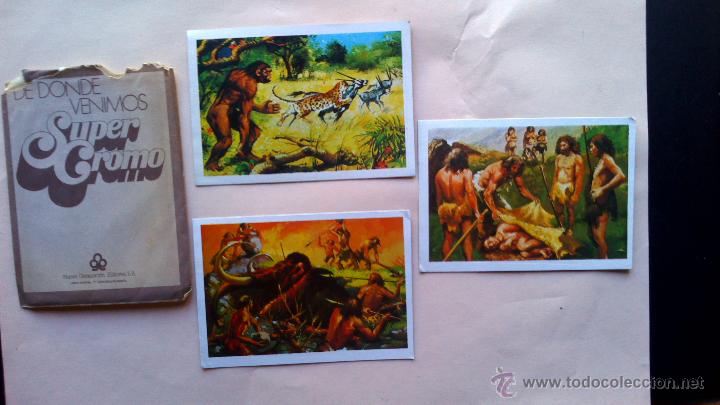 Coleccionismo cromos antiguos: sobre con 3 cromos de SUPER CROMO - Foto 1