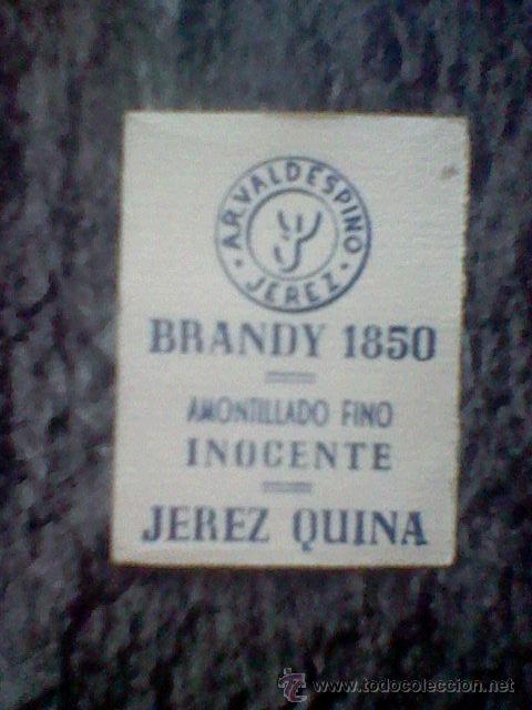 Coleccionismo Cromos antiguos: cromo 1959 con publicidad sorteo BRANDY FINO INOCENTE QUINA BE 3,5 X 2,5 CMS