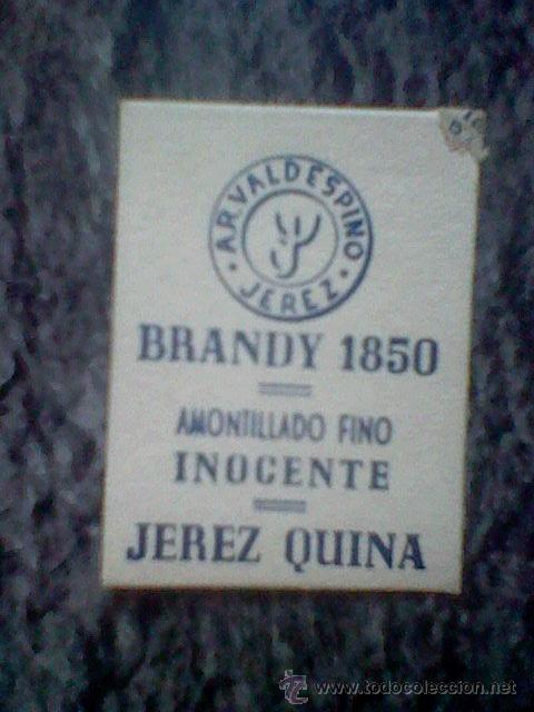 Coleccionismo Cromos antiguos: cromo 1959 con publicidad sorteo BRANDY FINO INOCENTE QUINA BE 3,5 X 2,5 CMS