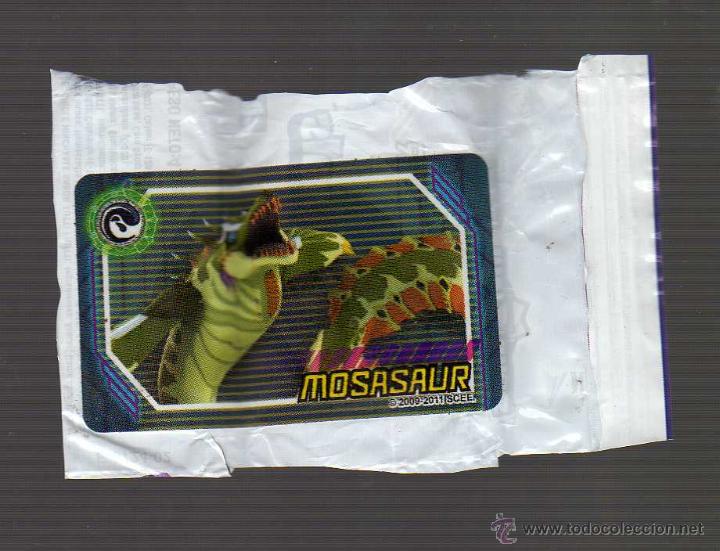 Coleccionismo cromos antiguos: CROMO DE MOSASAURIO &middot; Colecci&oacute;n chicles Invizimals - Foto 1
