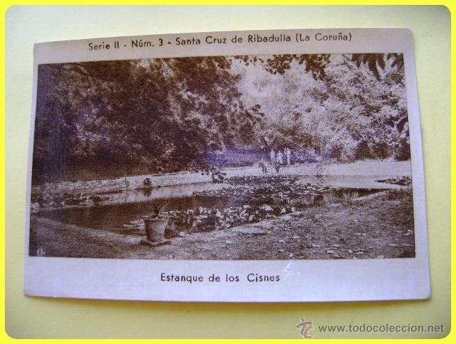 Collezionismo Figurine antiche: Cromo de Ksado Estampas de Galicia 6x9cm, serie 11 n&uacute;mero 3 Santa Cruz de Ribadulla (Coru&ntilde;a)