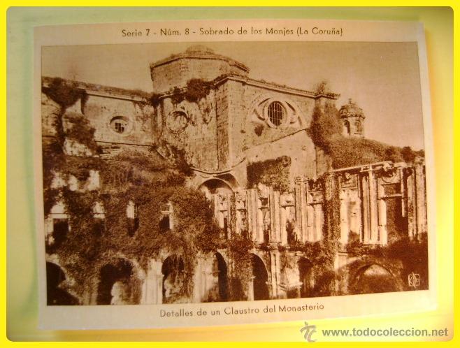 Collezionismo Figurine antiche: Cromo de Ksado Estampas de Galicia 9x12cm, serie 7 n&uacute;mero 8 Sobrado de los Monjes (Coru&ntilde;a)