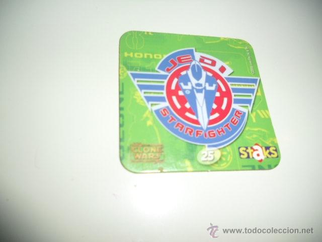 Coleccionismo cromos antiguos: STAKS CLONE WARS JEDI STARFIGHTER 25 - Foto 1
