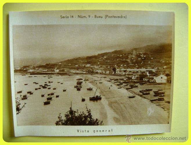 Colecionismo Cromos antigos: Cromo de Ksado Estampas de Galicia 9x12cm, serie 14 n&uacute;mero 9 Bueu (Pontevedra)