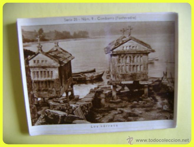 Colecionismo Cromos antigos: Cromo de Ksado Estampas de Galicia 9x12cm, serie 25 n&uacute;mero 9 Combarro (Pontevedra): Los h&oacute;rreos