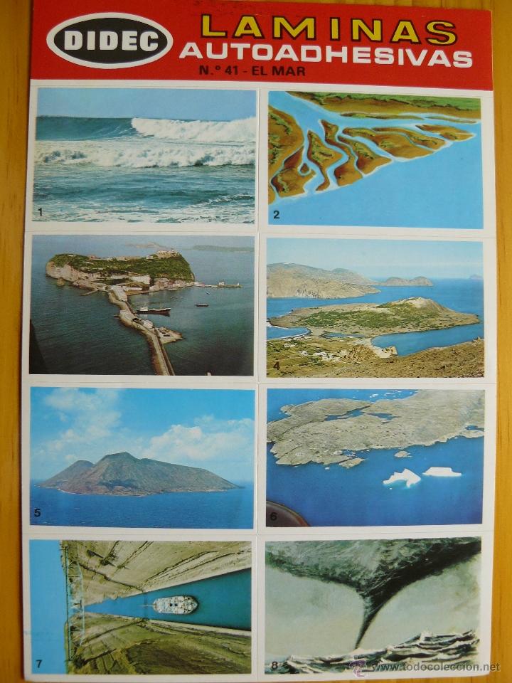 Coleccionismo cromos antiguos: Lamina autoadhesivas 8 cromos Didec n&ordm; 41 EL MAR - Foto 1
