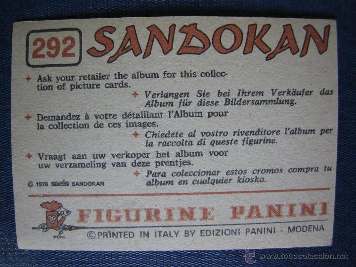 Coleccionismo cromos antiguos: Sandokan. ED Figuirine de Panini - Foto 2