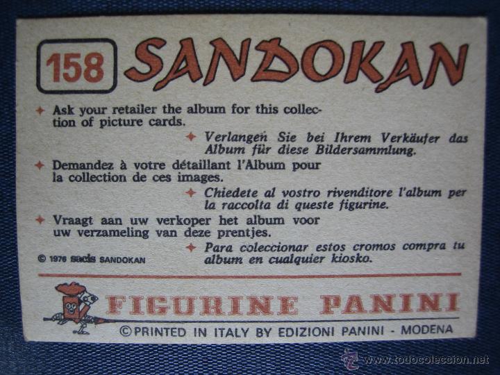 Coleccionismo cromos antiguos: Sandokan. ED Figuirine de Panini - Foto 2