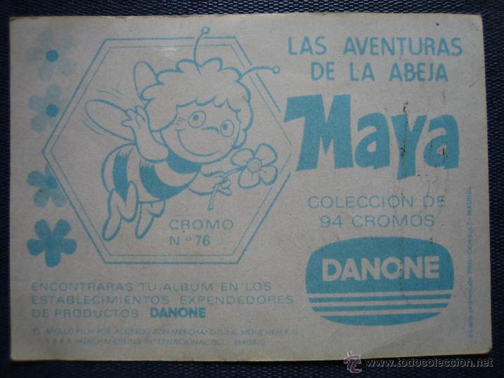 Coleccionismo cromos antiguos: Cromo Las aventuras de la abeja Maya de Danone - Foto 2