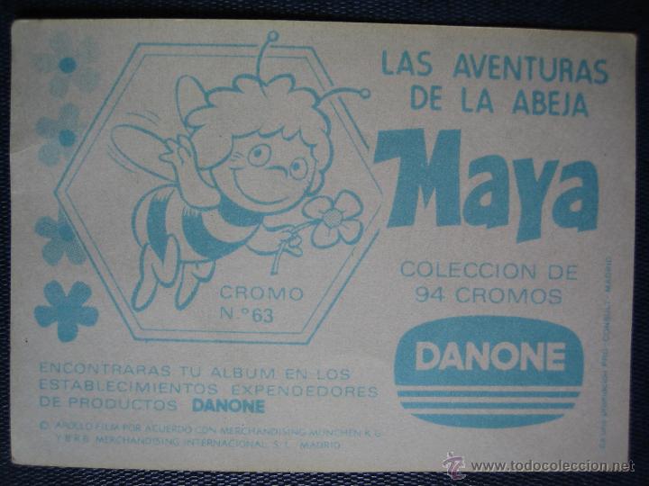 Coleccionismo cromos antiguos: Cromo Las aventuras de la abeja Maya de Danone - Foto 2