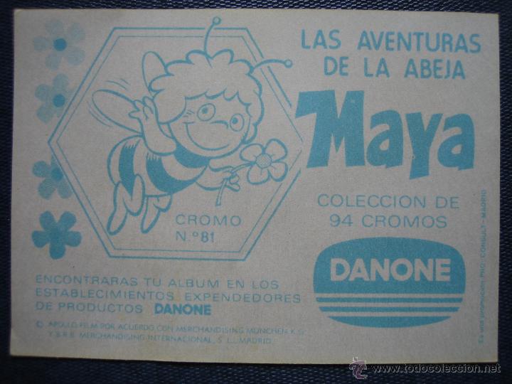 Coleccionismo cromos antiguos: Cromo Las aventuras de la abeja Maya de Danone - Foto 2