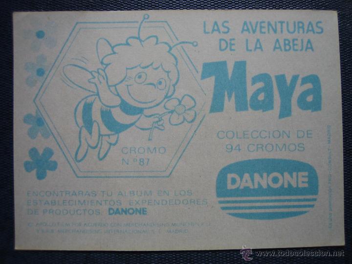 Coleccionismo cromos antiguos: Cromo Las aventuras de la abeja Maya de Danone - Foto 2