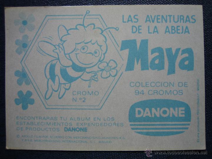 Coleccionismo cromos antiguos: Cromo Las aventuras de la abeja Maya de Danone - Foto 2