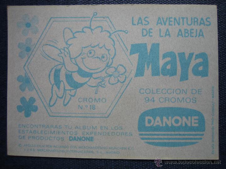 Coleccionismo cromos antiguos: Cromo Las aventuras de la abeja Maya de Danone - Foto 2