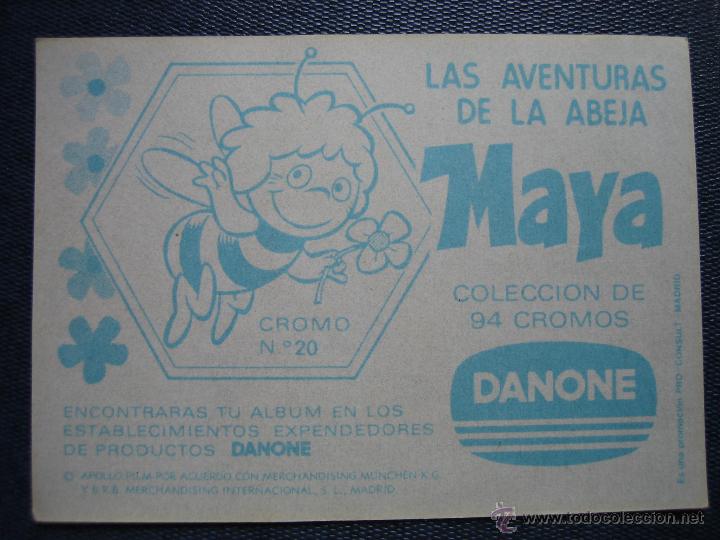 Coleccionismo cromos antiguos: Cromo Las aventuras de la abeja Maya de Danone - Foto 2