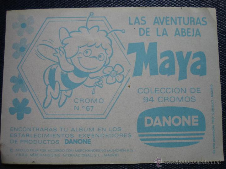 Coleccionismo cromos antiguos: Cromo Las aventuras de la abeja Maya de Danone - Foto 2
