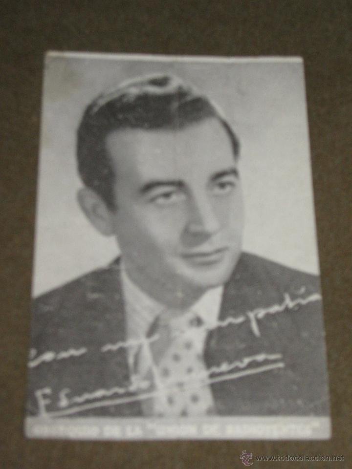 Coleccionismo Cromos antiguos: XCROMO LOCUTORES DE RADIO CON AUTOGRAFO IMPRESO - OBSEQUIO UNION DE RADIOYENTES -  7X11 CMS