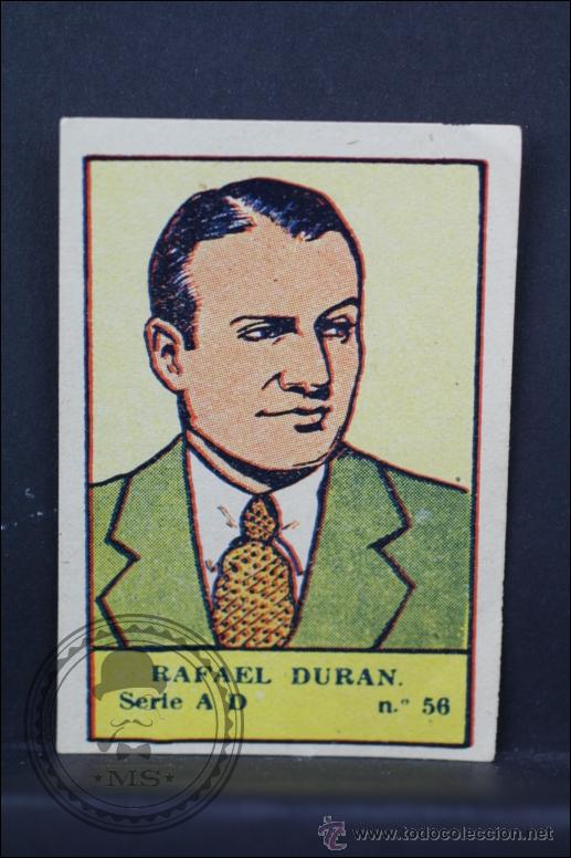 Collezionismo Figurine antiche: Antiguo Cromo de Actores de Cine Espa&ntilde;oles - Serie A D. Rafael Dur&aacute;n, N&ordm; 56