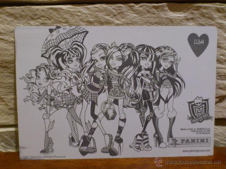 Coleccionismo cromos antiguos: CROMO - MONSTER HIGH - PANINI - 2011 - POSTAL - N&ordm; 34 - Foto 2