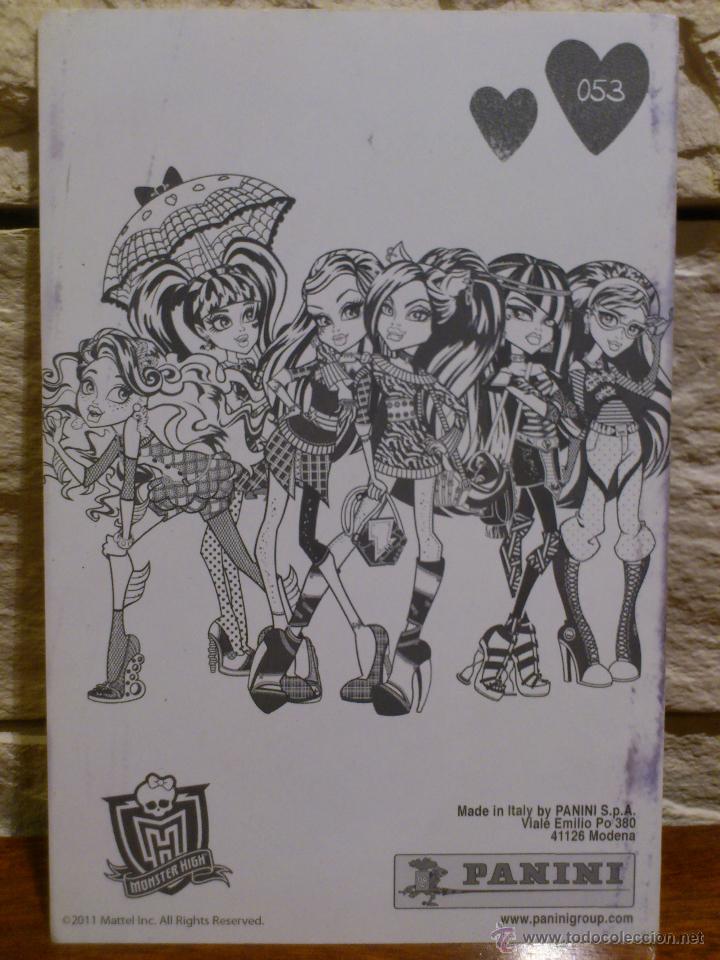 Coleccionismo cromos antiguos: CROMO - MONSTER HIGH - PANINI - 2011 - POSTAL - N&ordm; 53 - Foto 2